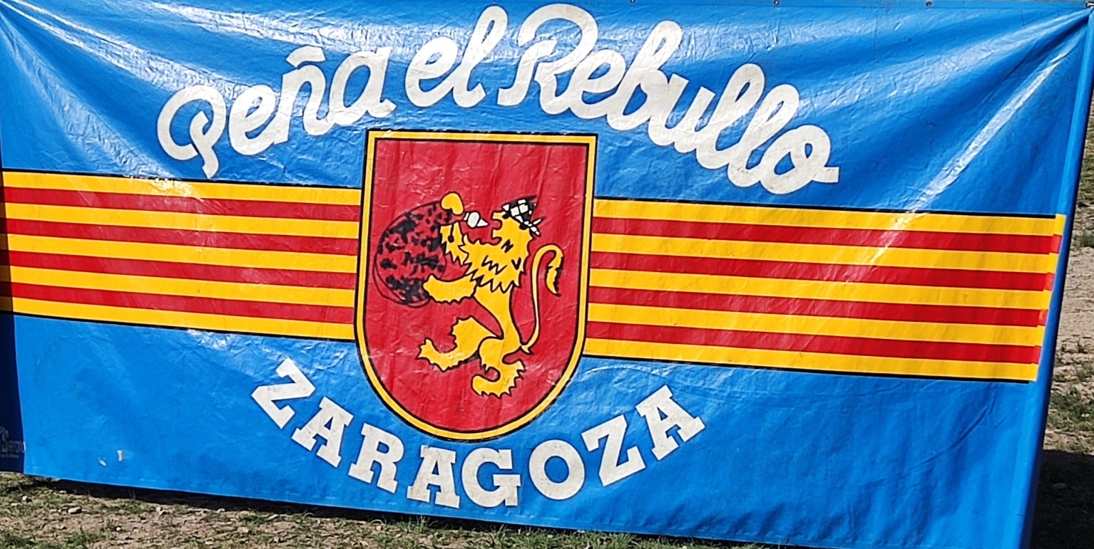 Pancarta de la Peña el Rebullo de Zaragoza